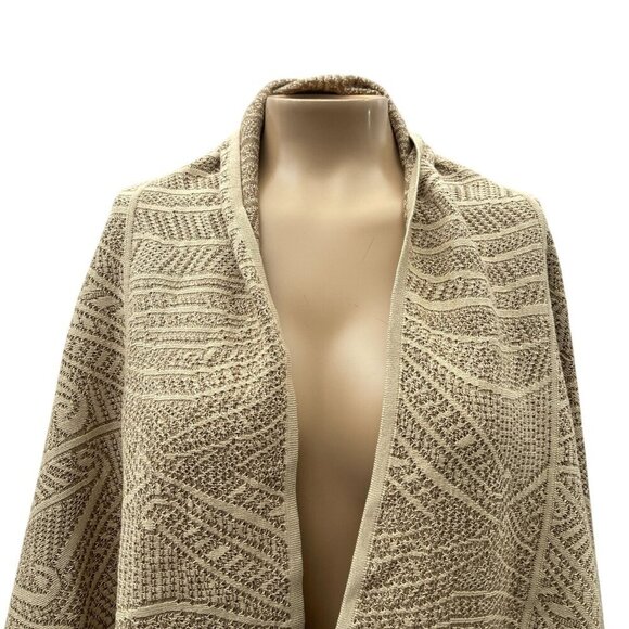 Peruvian‎ Connection Beige Tribal Pattern Open Cardigan Pima Cotton Women XS - Picture 4 of 10